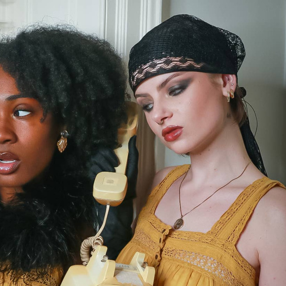 SOLD Vintage 1970s Black Woven Fringe Shawl Scarf Accessory - Picture 8 of 11